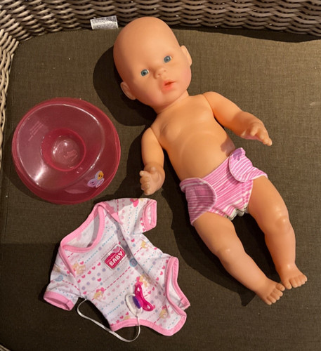 New born baby doll 43cm - born,